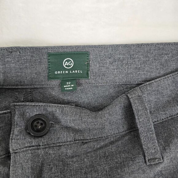 AG Green Label Men’s Gray Pants Nylon-Blend Size 32 Straight-Leg Stretch - Picture 4 of 11